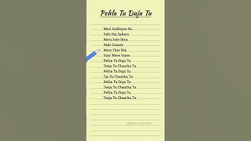 Thumbnail of Pehla Tu Duja Tu (Lyrics ) Vishal Mishra #songlyrics #hindi