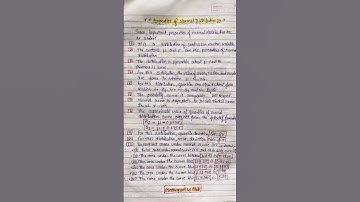 Properties of normal distribution