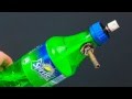 An unusual idea with a bottle and a can of spray paint