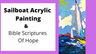 Acrylic Painting Of A Sailboat And Bible Scriptures Of Hope
This video is about me painting sailboats in acrylic. I talk about how the wind carries the sailboat across the water and we cant see the wind. This is true with Jesus, and he carries us through life even though we cannot see him. This painting was meant to symbolize the presence of God with us when we cant see it. I want to spread hope during the times we are currently living in.
If you are interested in purchasing the original canvas painting in this video, click the link below.
https://www.etsy.com/listing/868485217/sail-away?ref=shop_home_active_1&frs=1
If you would like to purchase prints of this painting, click the link below.
https://society6.com/product/sail-away3324746_print?sku=s6-16895786p4a1v45
Visit my website below for more artsy content.
https://artsyvic.com
If you have any questions, feel free to leave a comment or question!
Subscribe to my channel for more artsy content! Acrylic Painting Of A Sailboat And Bible Scriptures Of Hope