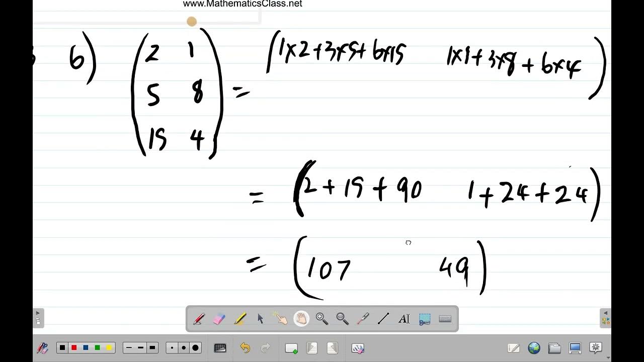 Multiplying Two Matrices Example 2 - YouTube