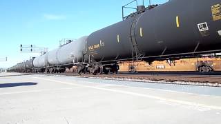 BNSF Ethanol Train roll's thru Commerce, 12-27-14..