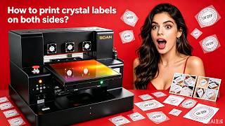 How to print crystal labels/UV dtf Stickers on both sides?