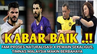🔴BIKIN INDONESIA KETAKUTAN‼️FAM Resmi Naturalisasi 4 Pemain, Timnas Malaysia Makin Berbahaya.