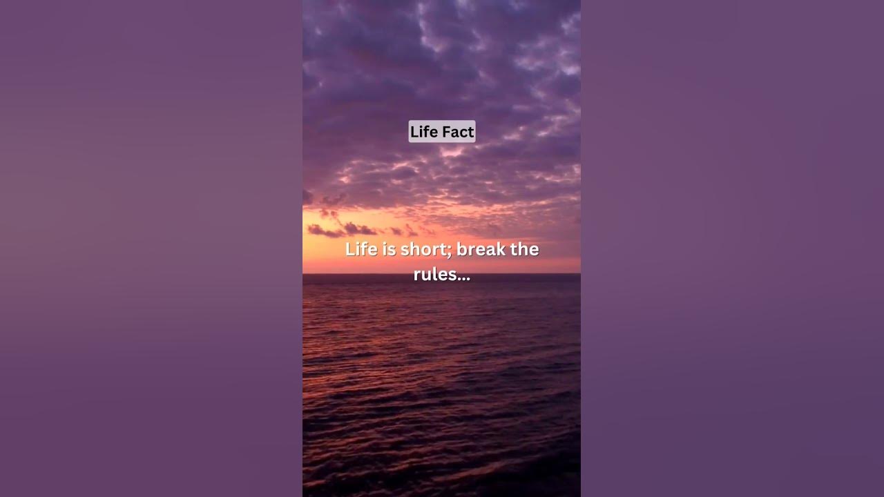 life-is-short-break-the-rules-shorts-youtube