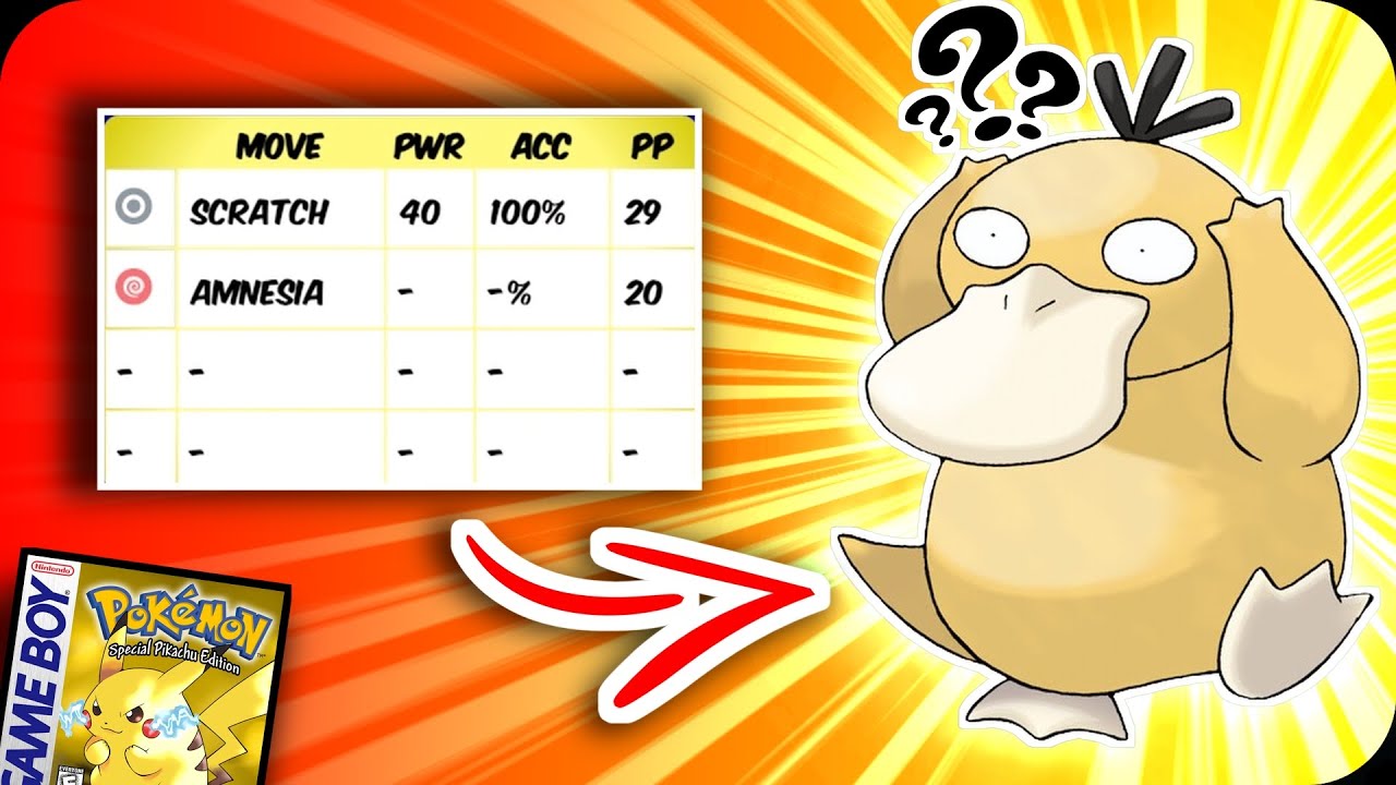 How OP would Amnesia Psyduck be in Pokemon Yellow?
