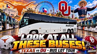 SO MANY BUSES! 🚌 Texas vs OU Red River Rivalry | State Fair Bus Lot Tour