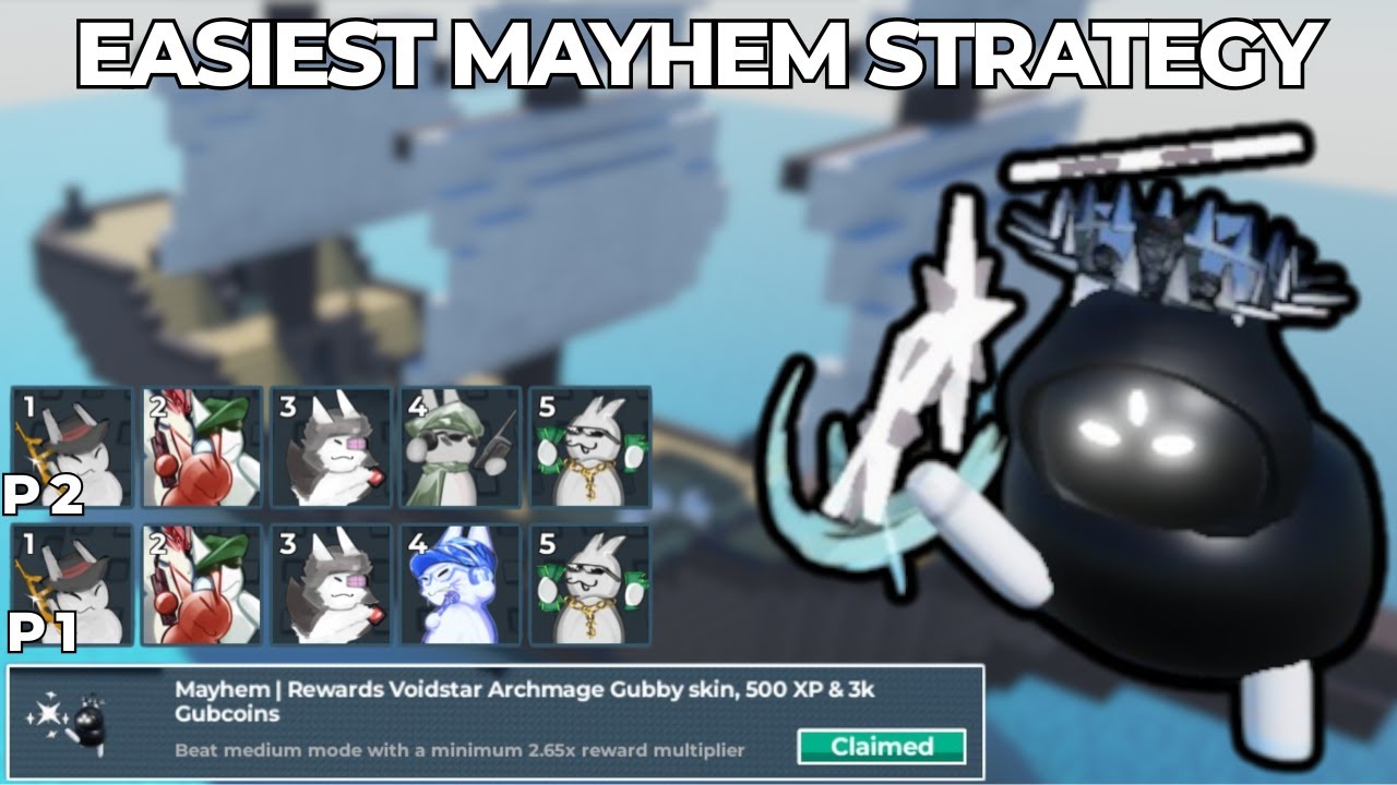 EASIEST MAYHEM STRATEGY | Gubby Tower Defense