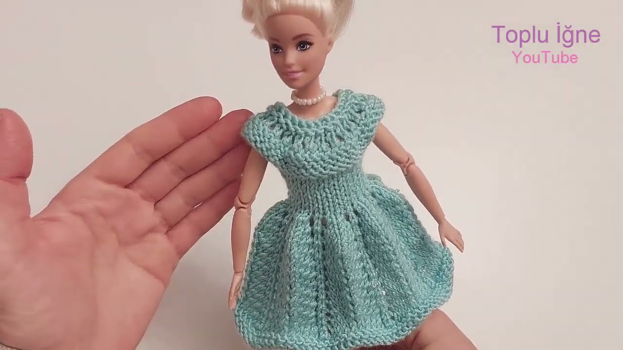 BARBİE ELBİSE YAPIMI - Barbie Giysi Yapımı - Knitting Barbie Doll Dress Making
