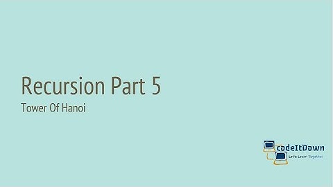 Recursion Part 5 | Tower Of Hanoi | codeItDown
