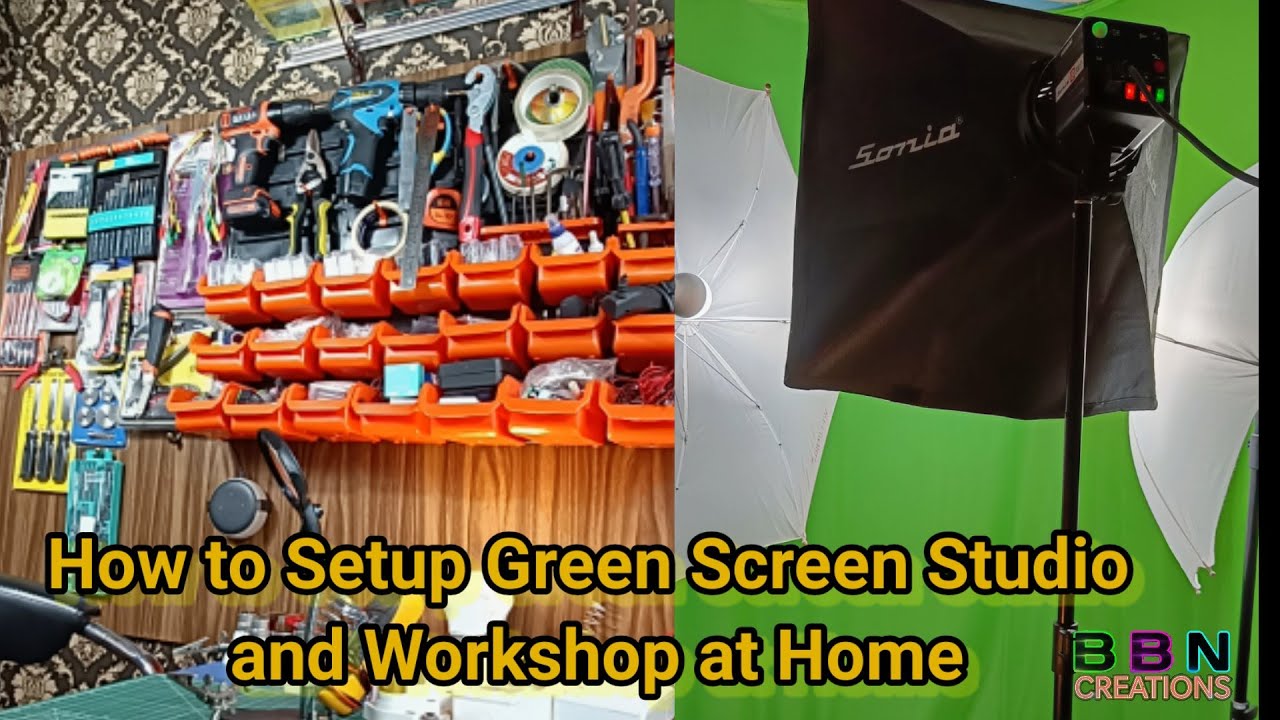 How to Setup Green screen Studio and Workshop at home with Hindi ...