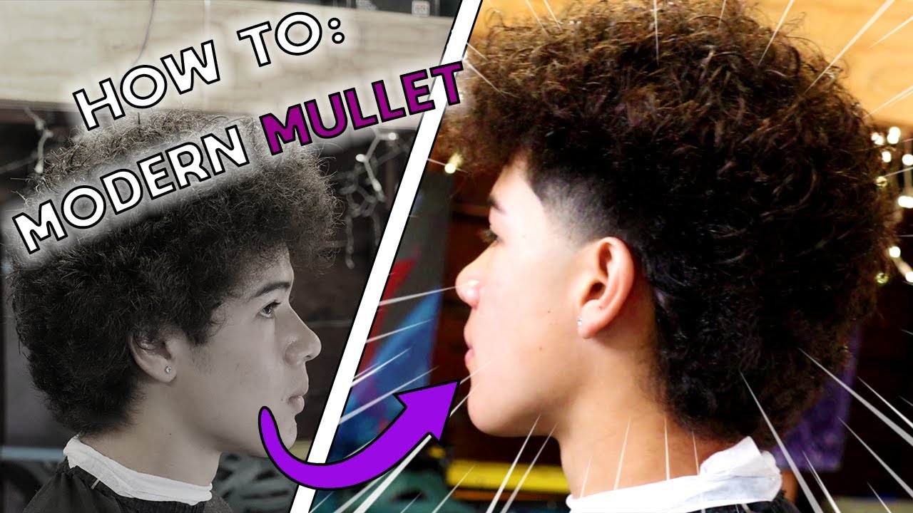 Modern Mullet Tutorial for CURLY HAIR 
