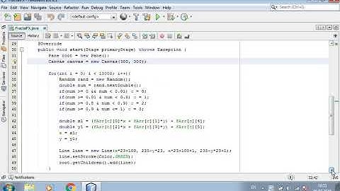 JavaFX  Fractal  Draw Fern