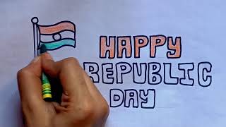 Republic Day Special Drawing || Republic Day Poster Drawing || Republic Day Card Making Step by Step