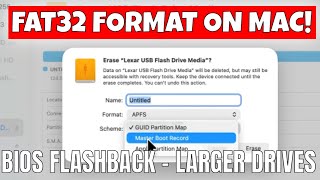 How To Make A USB BIOS Flashback FAT32 Drive On Apple MAC MacOS