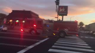 Long Beach Fire Dept. Engine 2 Responding