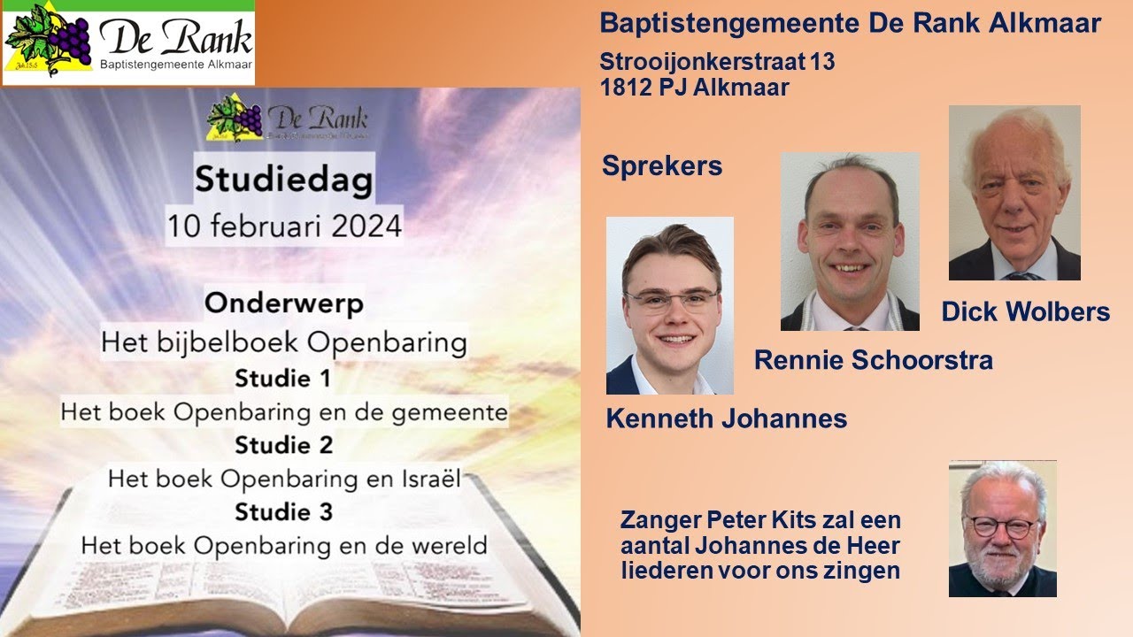 Studiedag Zaterdag 10 februari 2024: Het Bijbelboek Openbaring - YouTube