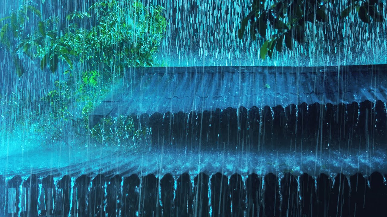 Duérmete en 3 Min con Lluvia y Truenos Poderosos – Sonido Natural para ...