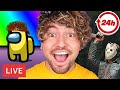 Jc Caylen's plays Among Us, Friday the 13th game, & more! *24 HOUR STREAM PART 2 of 3*