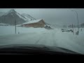 Driving through the beautiful stormy, snowy Swiss Alps to Mines de Sel de Bex in 4K Part 2/2