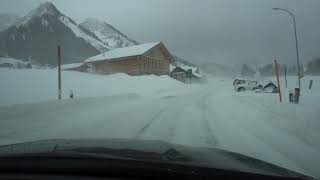 Driving through the beautiful stormy, snowy Swiss Alps to Mines de Sel de Bex in 4K Part 2/2