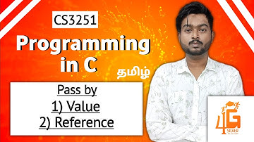 Pass by Value in Tamil | Pass by reference in Tamil | Programming in C in Tamil | CS3251 in Tamil