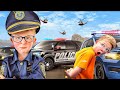 Monster Truck Fun with Braxton and Ryder Police Pretend Play Kids Video