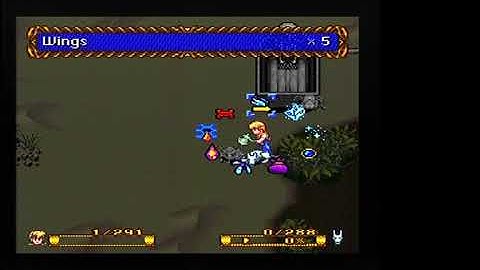 Secret of Evermore SNES activate atlas glitch and invisble