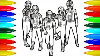 Spiderman Guys From The Street Coloring pages