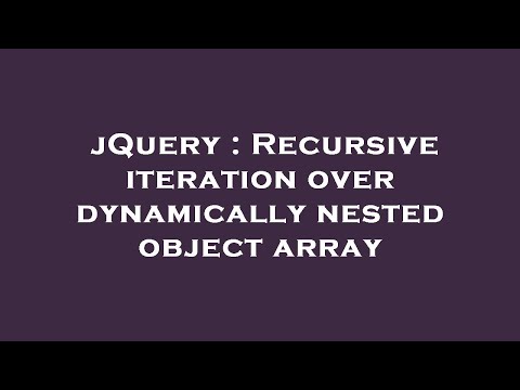 jQuery : Recursive