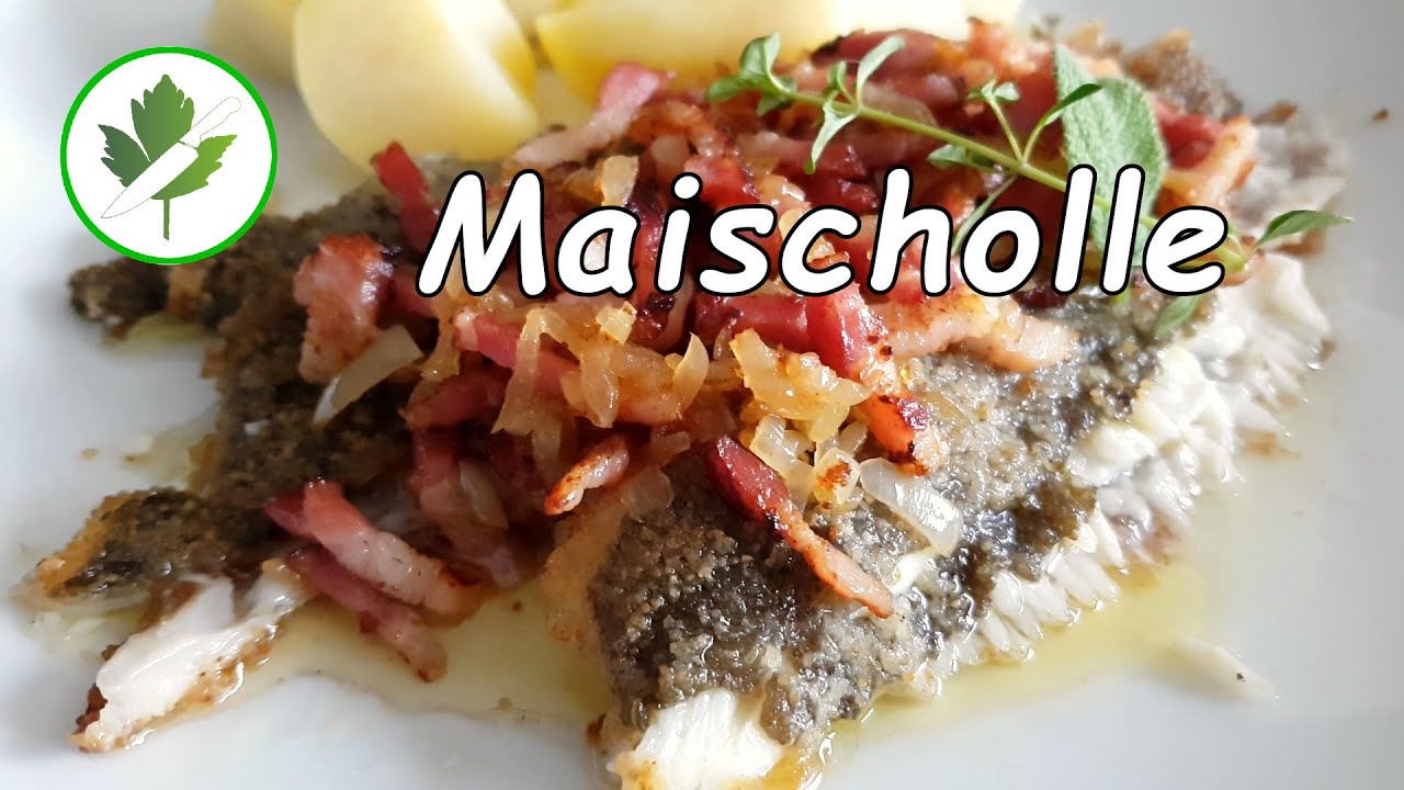 Leckere Maischolle braten - Scholle Finkenwerder Art mit Speckstreifen zubereiten