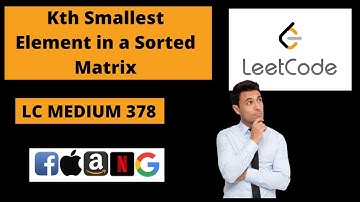 Kth Smallest Element in a Sorted Matrix || Leetcode Medium 378 || Priority Queue