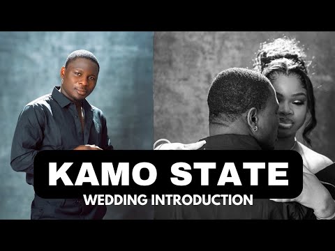 Kamo State and his bride Esther walk in, beaming with joy, audience ...