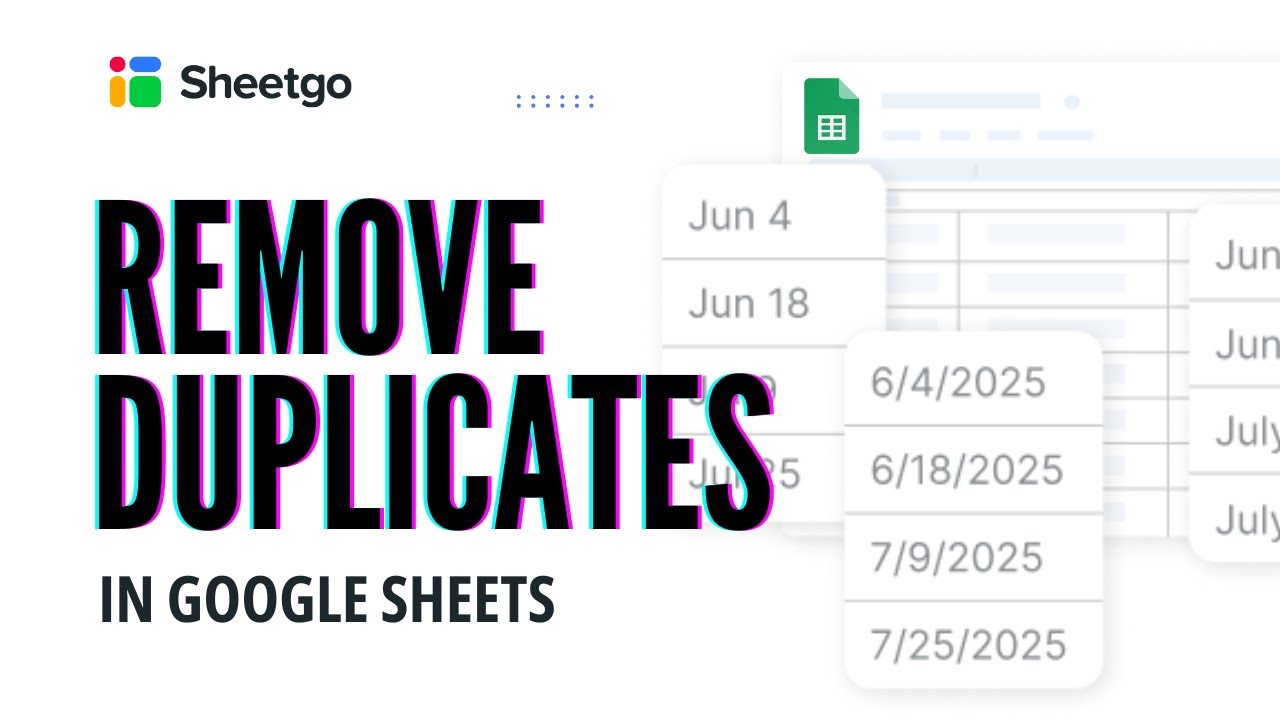 Remove duplicates in Google Sheets with Sheetgo - YouTube