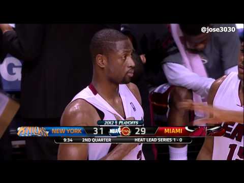 Dwyane Wade Throws Mike Bibby's Shoe Into First Row - 2012 NBA Playoffs