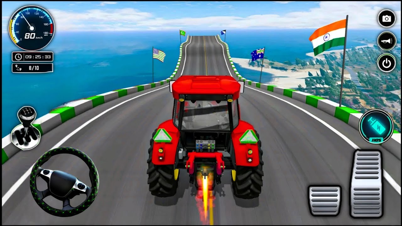 Ultimate Mega Ramp Tractor Stunt Game - Tractor Wala Game - Android Gameplay