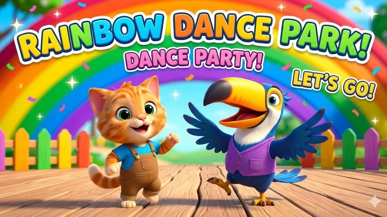Rainbow Dance Park – Colorful Dance Songs for Kids | Fun Action Dance Routine