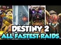All Fastest Raid Speedruns in Destiny 2 [Full Raids]