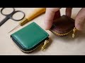 Make a mini zip case| Template| No.23 【Leather craft】
