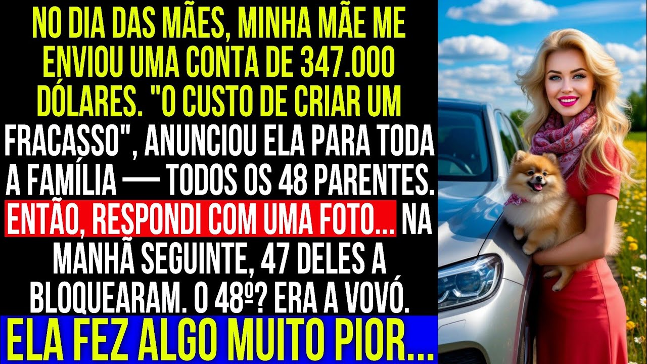 Minha mãe me enviou uma conta de US$ 347 mil com a etiqueta 