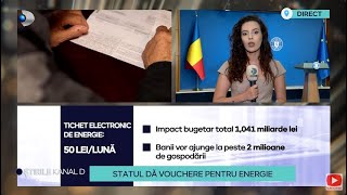 Stirile Kanal D - Statul da vouchere pentru energie | Editie de pranz