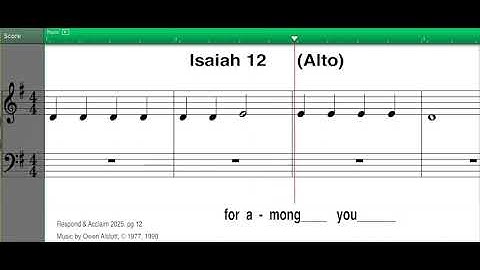 R&A Psalm, Third Sunday of Advent 2024, Isaiah 12, Alto