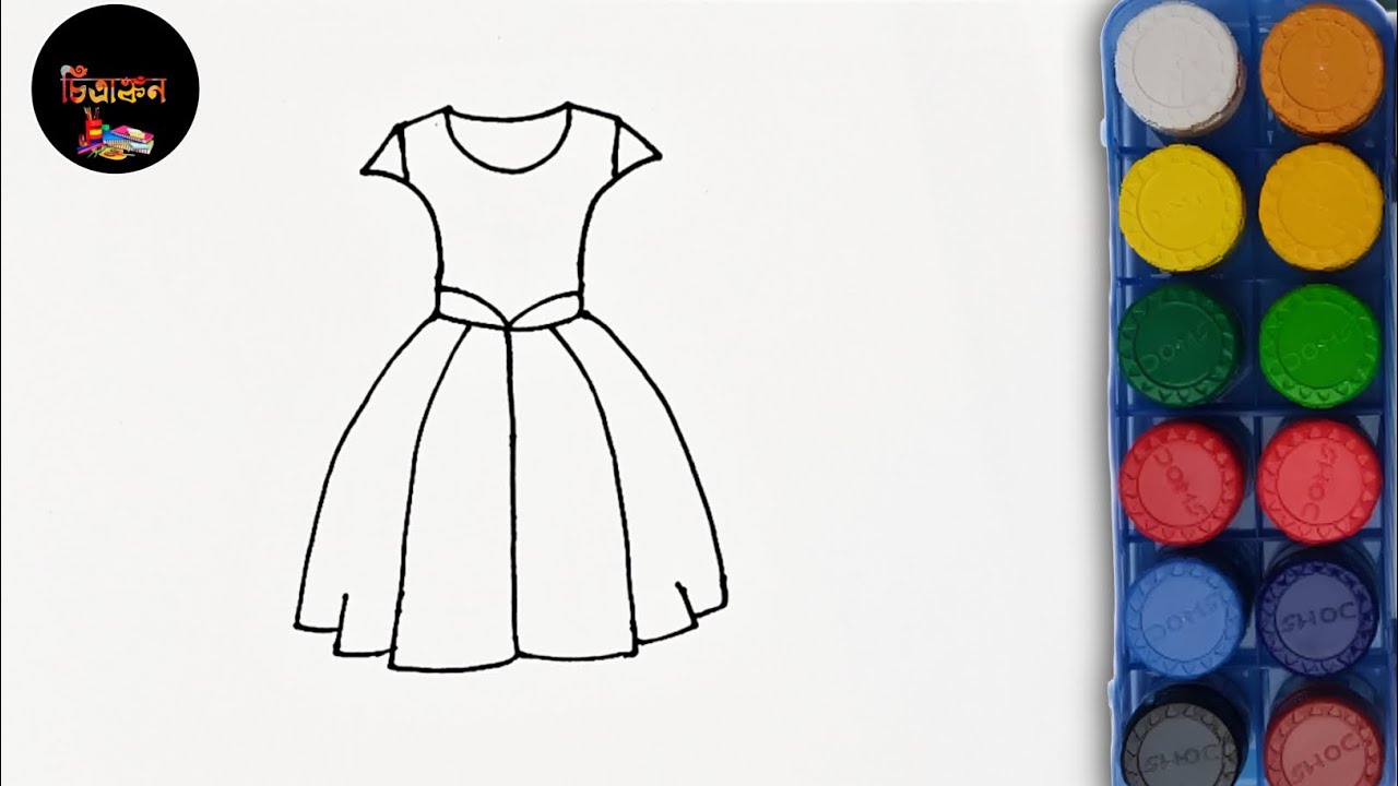 Princess Dress Rainbow Drawing,Painting, Coloring for Kids & ToddlersHow To Draw, Paint Basic