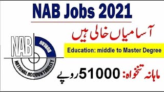NAB JOBS 2021 NATIONAL ACCOUNTABILITY BUREAU JOBS 2021 NAB LATEST JOBS ANNOUNCEMENT NAB JOBS 2021