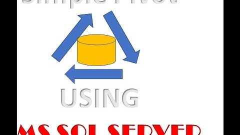 How to Pivot Data in MS SQL Server 2016