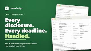 Letterscript Document Engine for California Transactions