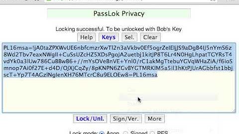 Secure email with PassLok