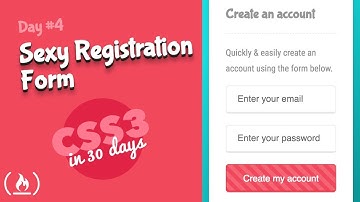 Sexy Registration Form: CSS Tutorial (Day 4 of CSS3 in 30 Days)