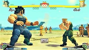 HUGO VS GUILE | CPU VS CPU Ultra Street Fighter IV  (Hardest AI)