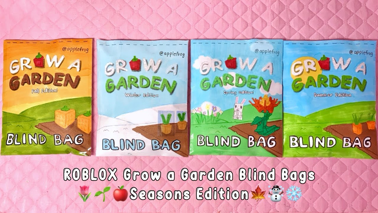 🍅paper diy🍅 ROBLOX GROW A GARDEN BLIND BAGS! | seasons edition | ASMR | tutorial | applefrog